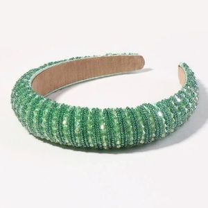 Green Rhinestone Headband